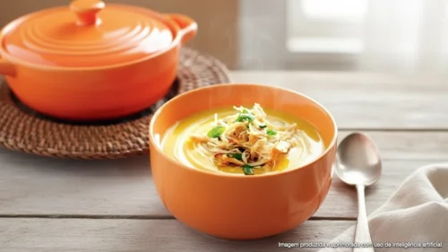 Sopa de Mandioquinha com Frango Seara Desfiado