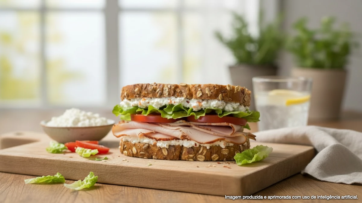 Sanduíche de Peito de Peru Defumado