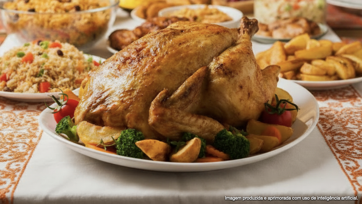 Ave Natalina com Farofa de Nozes