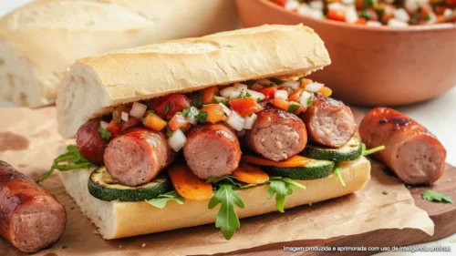 Choripán Argentino com Linguiça de Pernil