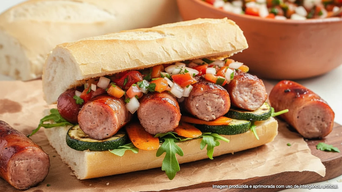 Choripán Argentino com Linguiça de Pernil