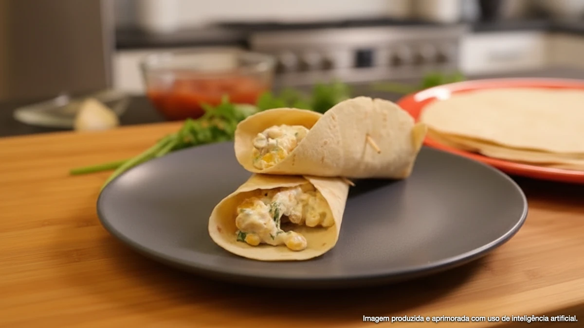 Wraps de Frango e Requeijão