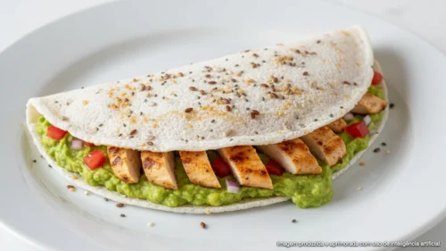 Tapioca com Frango e Guacamole