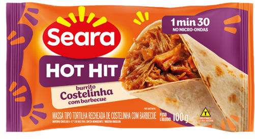 Burrito Hot Hit de Costela com Barbecue Seara 100g