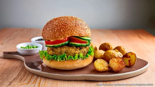 Hambúrguer Vegano de Ervilhas