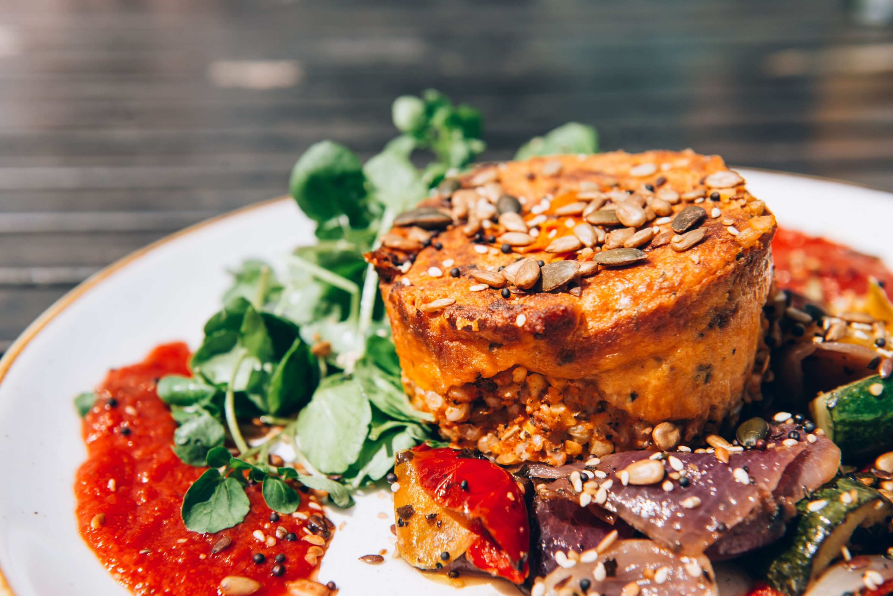 Opção vegetariana de assado no domingo