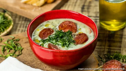 Caldo Verde com Linguiça Calabresa
