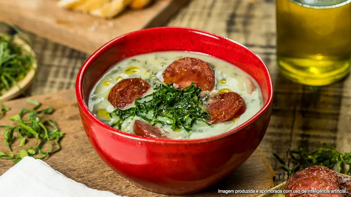 Caldo Verde com Linguiça Calabresa