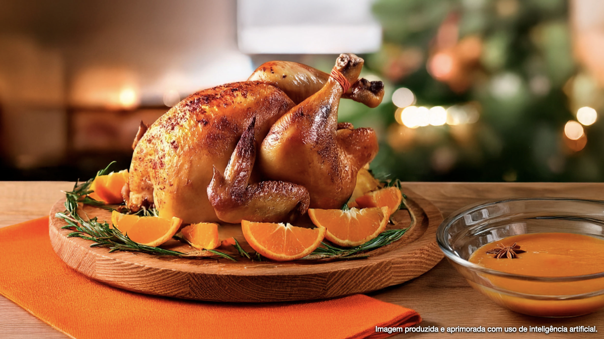 Ave Fiesta com molho de laranja e mel