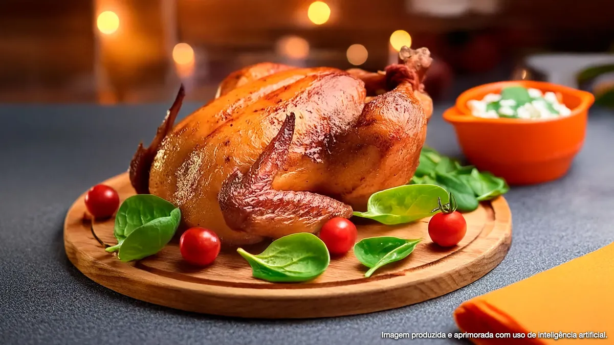 Ave Fiesta com queijo e espinafre