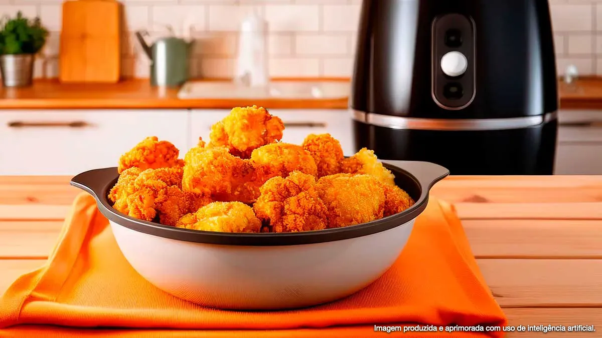 Couve-flor empanada na airfryer