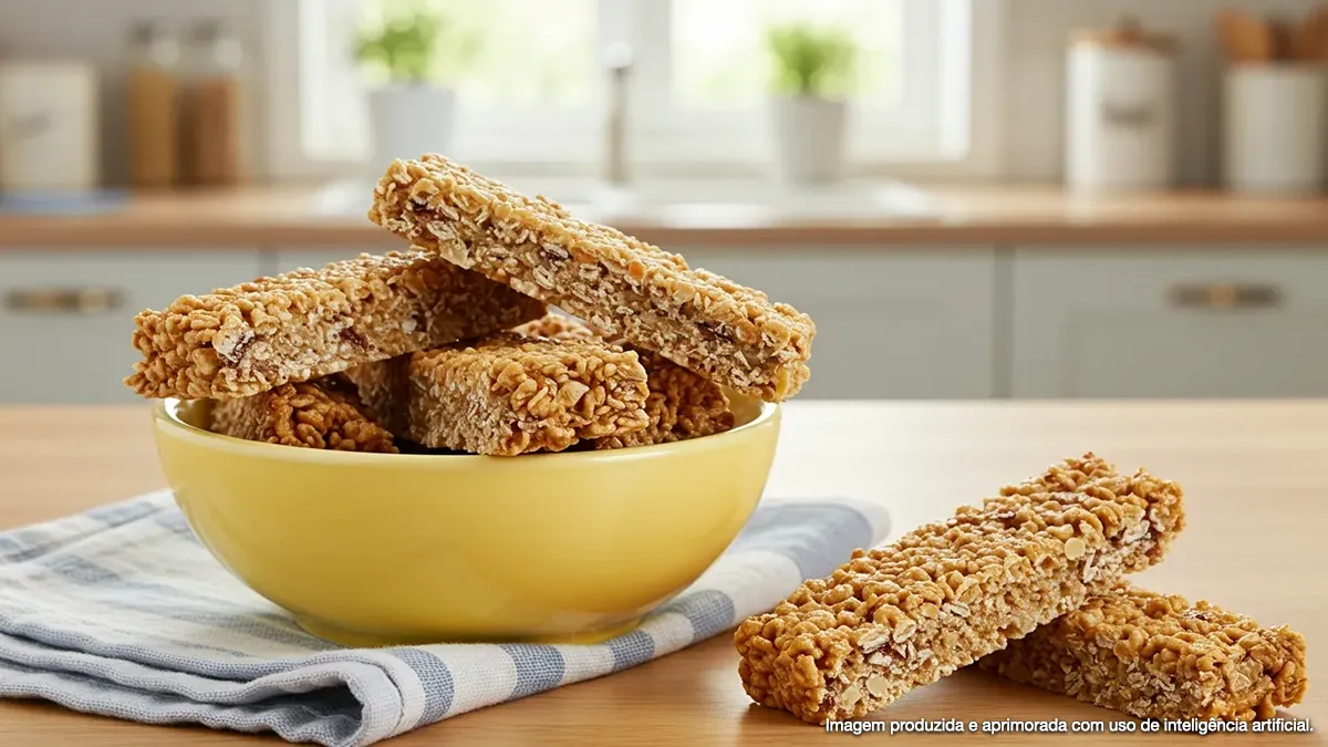 Barrinha de cereal caseira