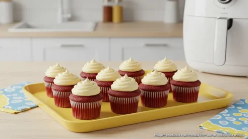 Cupcake red velvet na airfryer