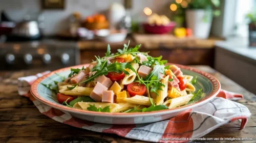 Salada refrescante de peito de peru