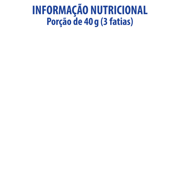 Tabela Nutricional Presunto