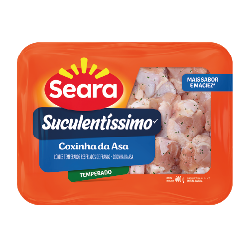 Coxinha da asa temperada Suculentíssimo Seara 600g