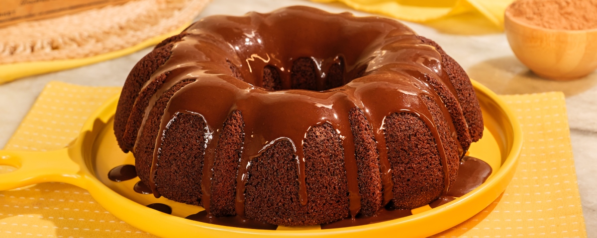 Bolo de chocolate de liquidificador