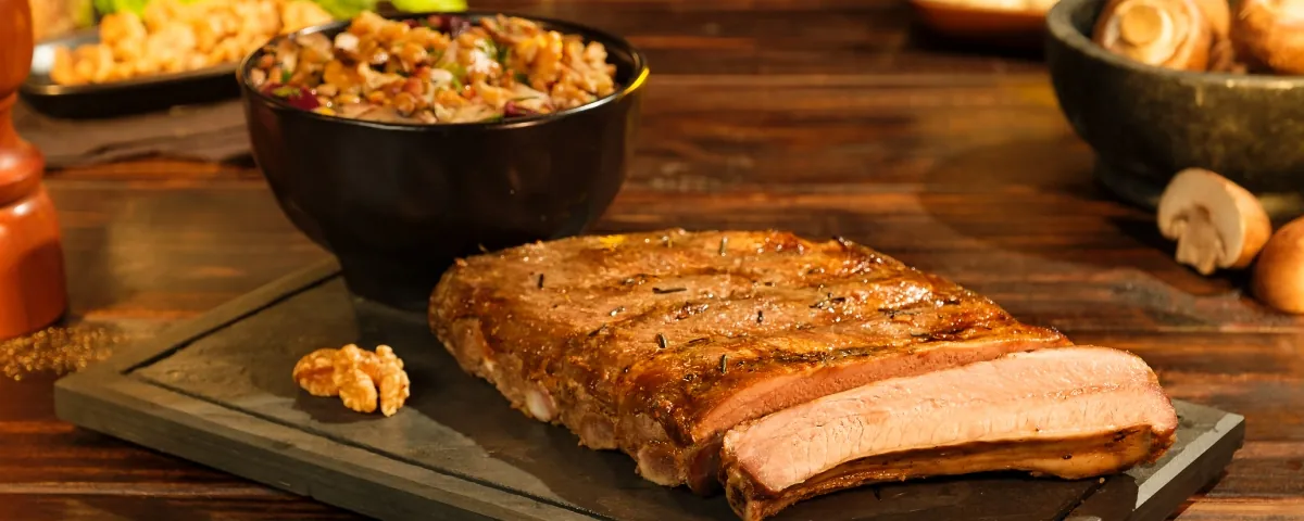 Costela Suína no Forno com Salada de Beterraba