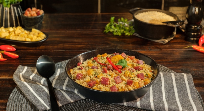Farofa de Banana com Bacon