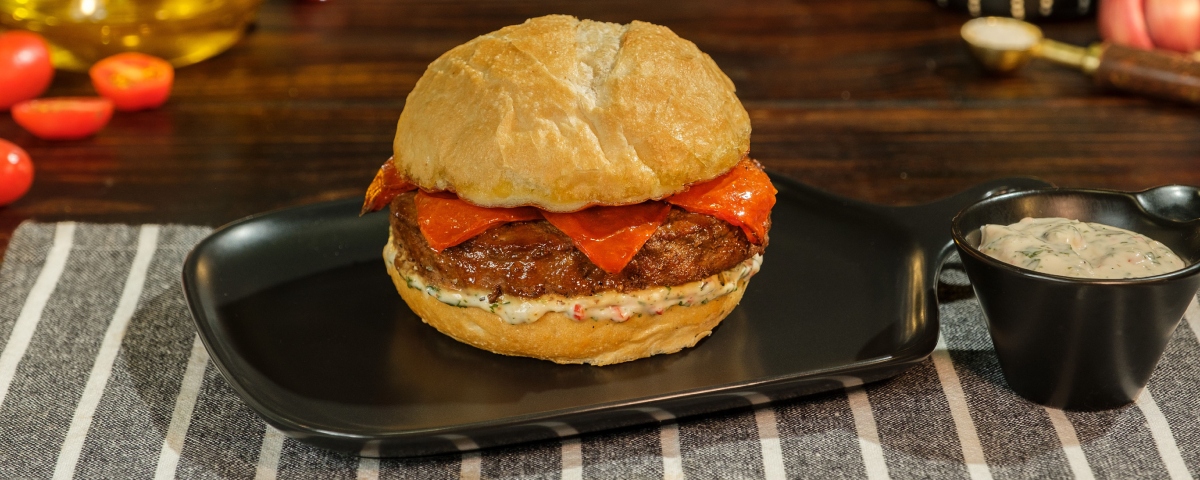 Hambúrguer Gourmet com Maionese de Chimichurri