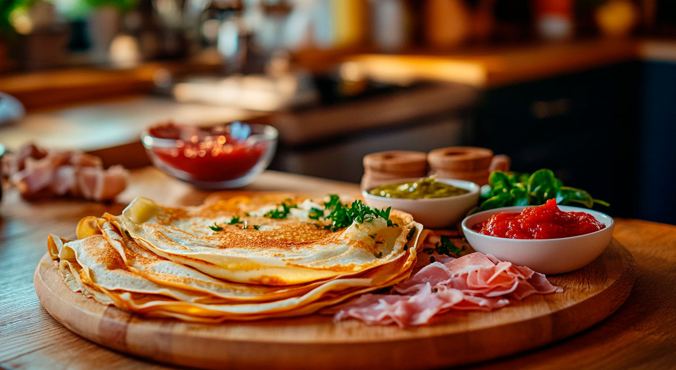 3 receitas de crepes doces e salgados: diversidade e sabor
