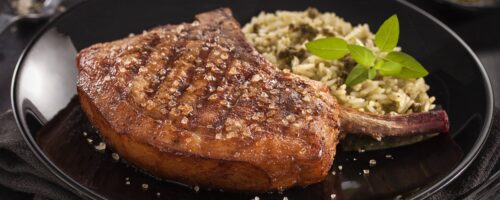 Prime Rib com Arroz ao Pesto