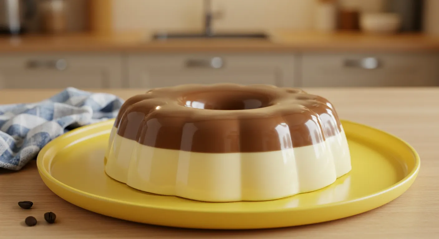 Panacota de café e baunilha