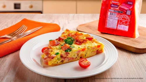 Frittata de Legumes com Bacon