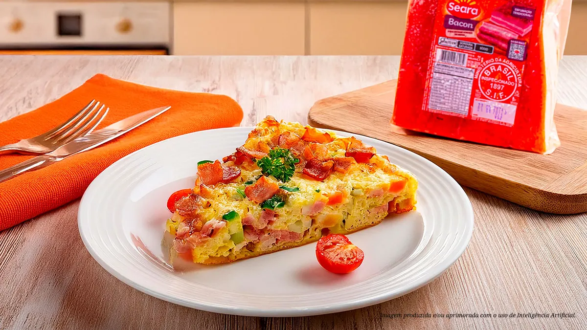 Frittata de Legumes com Bacon
