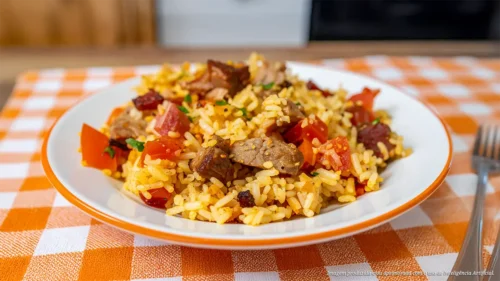 Patinho com Arroz Carreteiro