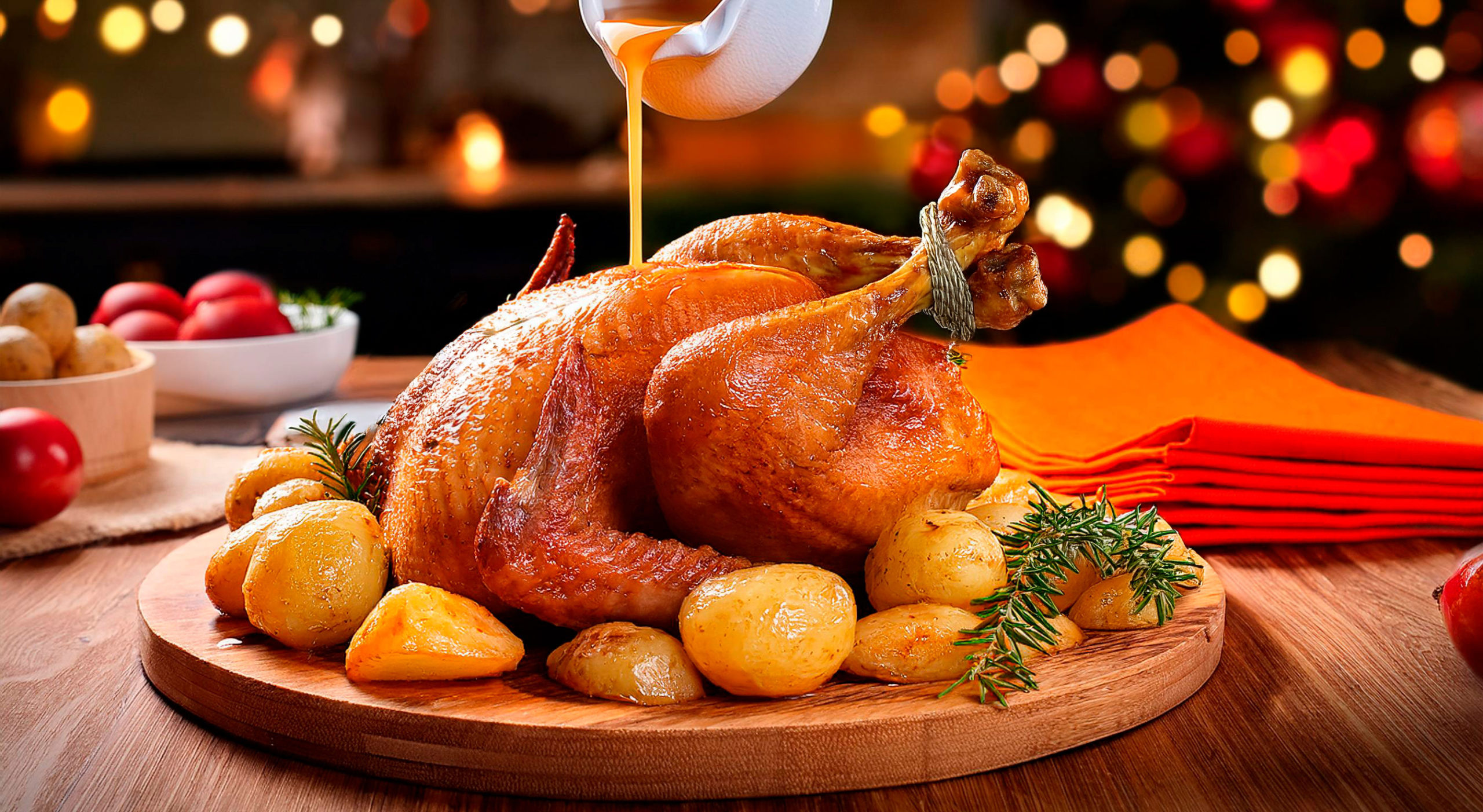 Ave Fiesta ao forno com molho de mostarda e mel