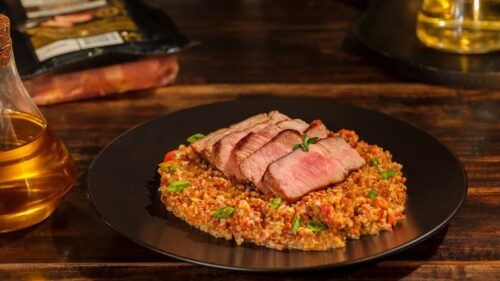 Arroz Cremoso com Ancho Suíno