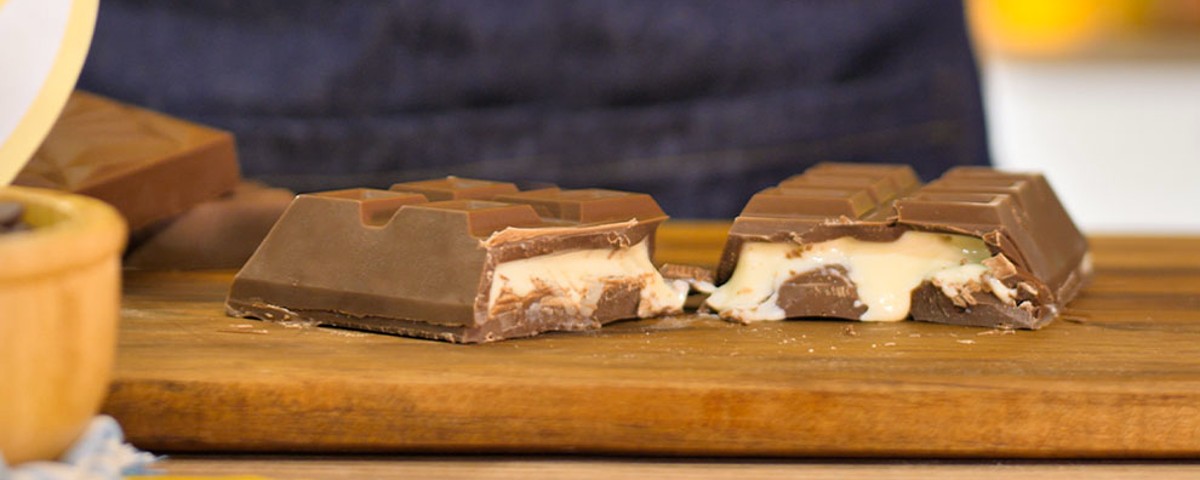 Barra de chocolate recheada