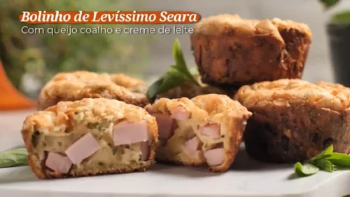 Bolinho de Queijo com Creme de Leite e Levíssimo Seara