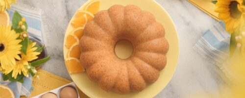 Bolo de Fubá com Laranja