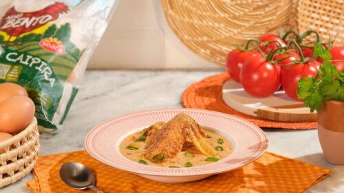 Caldo de Ovo com Frango
