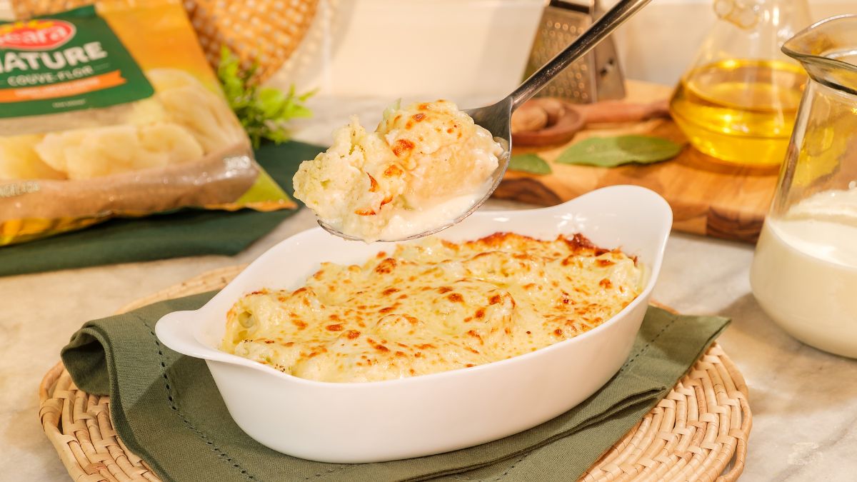 Couve-Flor Gratinada com Molho Branco