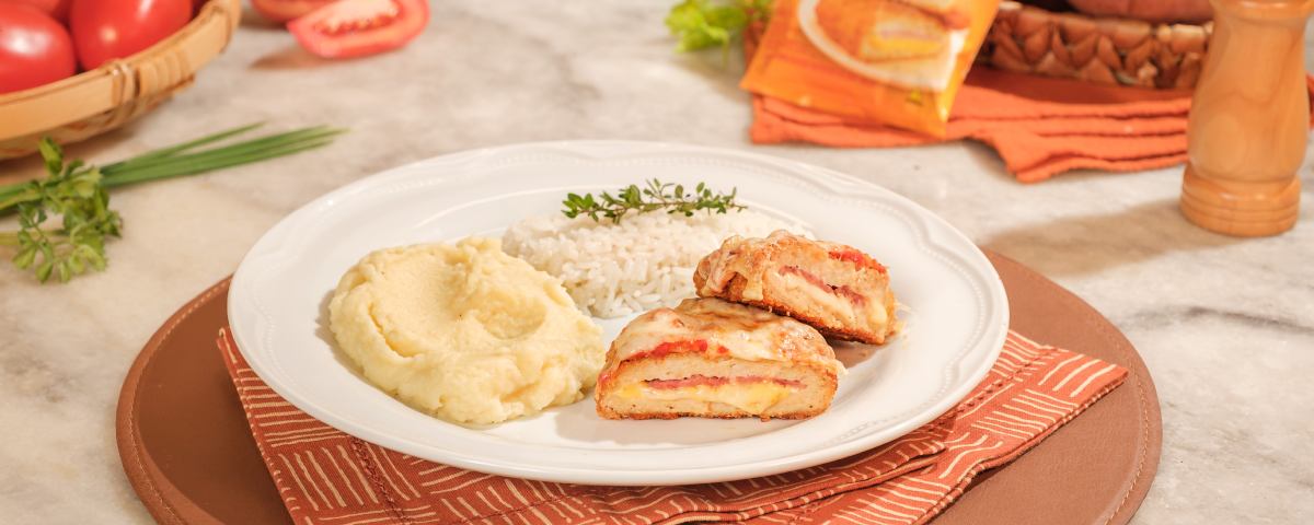 Empanado de Frango à Parmegiana