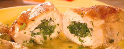 Filé de Peito de Frango Recheado com Ervas