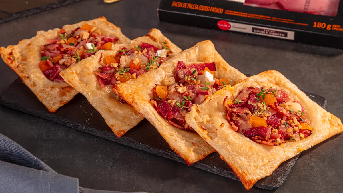 Galette de bacon com queijo brie