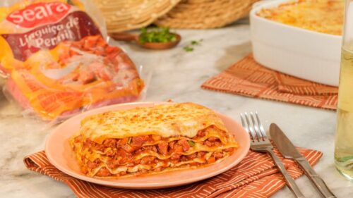 Lasanha à Bolonhesa com Ragu de Linguiça