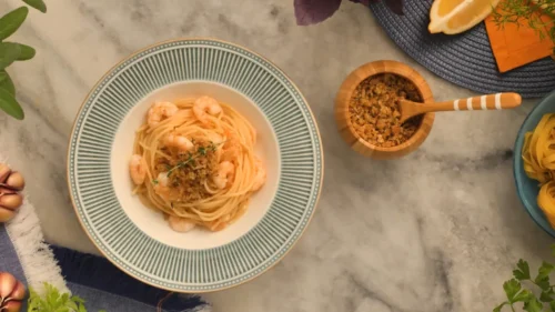 Macarrão com Camarão