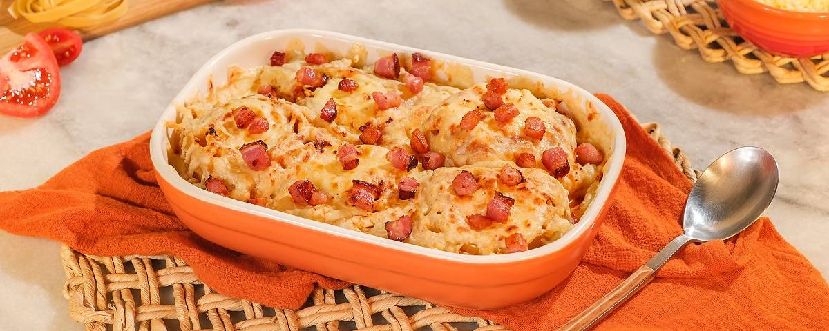 Macarrão na travessa