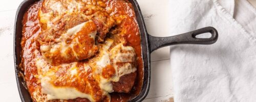 Frango à Parmegiana Com Bacon