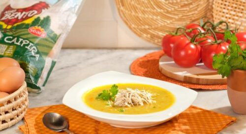 Sopa de Abobrinha com Frango