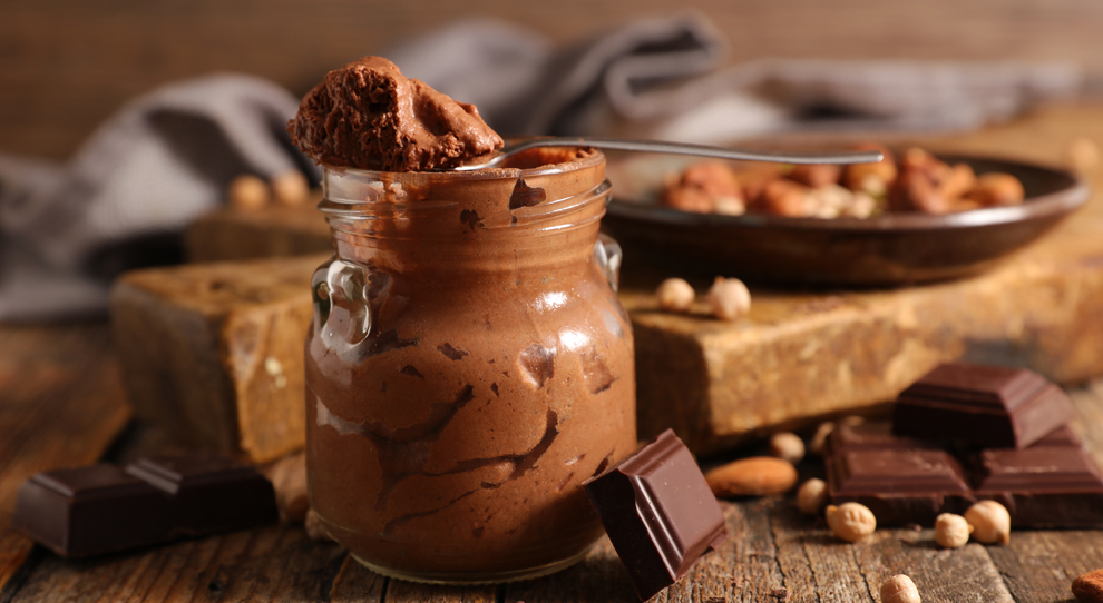 Mousse de Chocolate com Bacon Caramelado