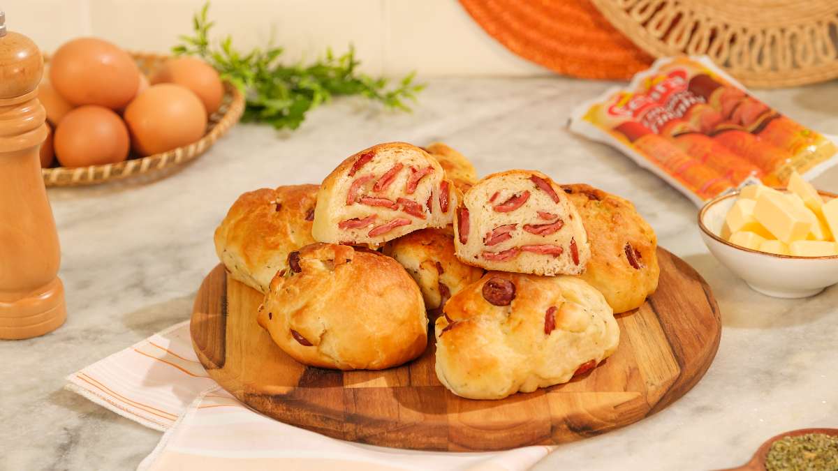 Pão com linguiça na airfryer
