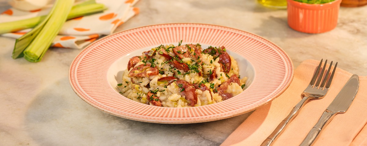 Risoto de calabresa