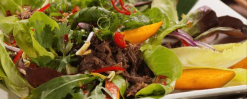 Salada Verde com Músculo Bovino (Salada Thai)