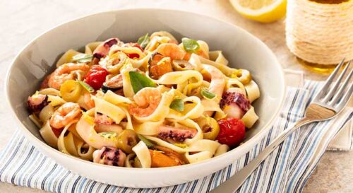 Tagliatelle com Kit Paella ao Limão Siciliano